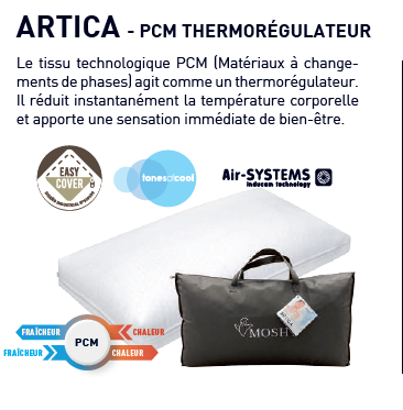 Pour la fraicheur de vos nuits d'été, l'OREILLER ARTICA